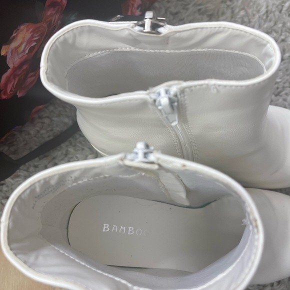 Womens white booties - Picture 3 of 4